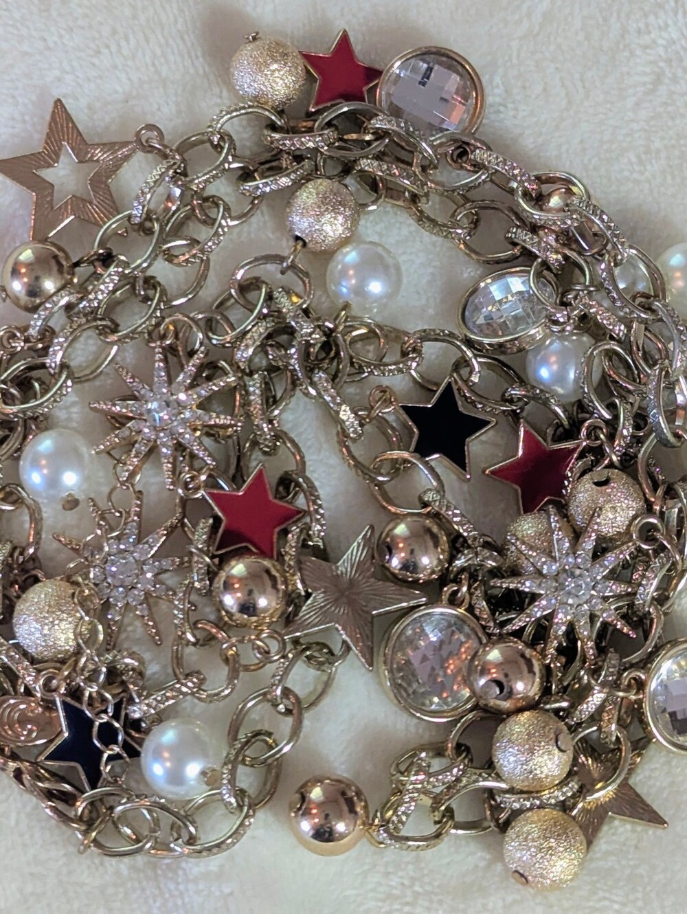 Red White Blue & Gold Celestial VTG Statement Jewelry Bundle Set + FREE GIFT - Picture 5 of 7